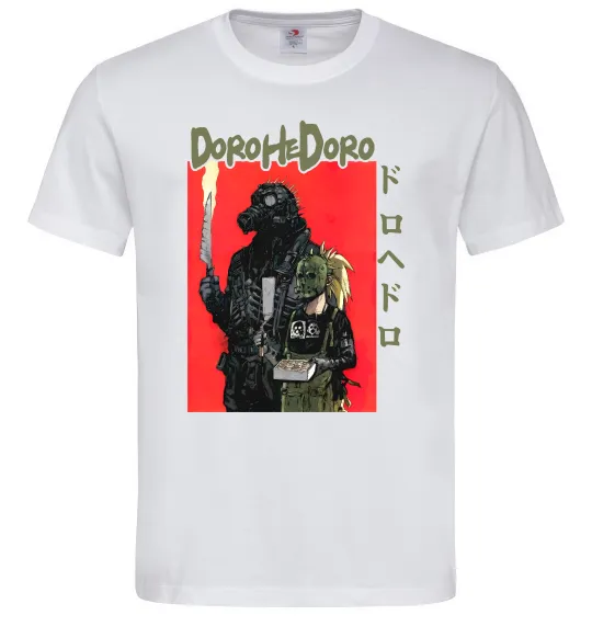 Чоловіча футболка Dorohedoro в масках Білий фото