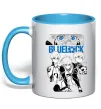 Чашка з кольоровою ручкою Bluelock Блакитний фото