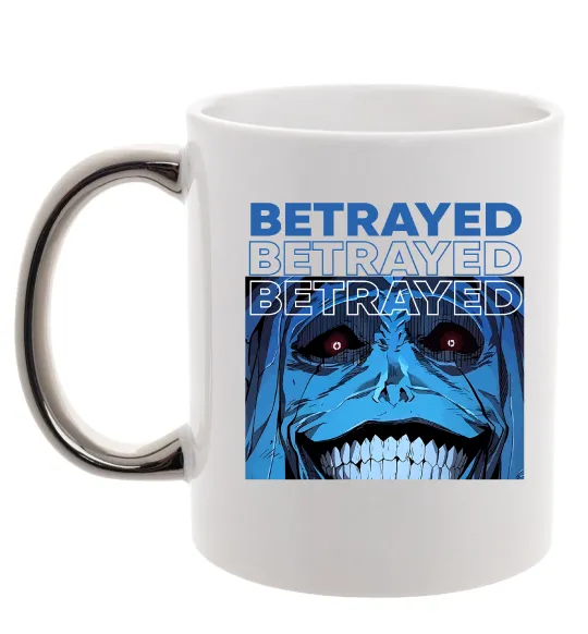 Чашка з кольоровою ручкою Solo leveling Betrayed Срібло фото