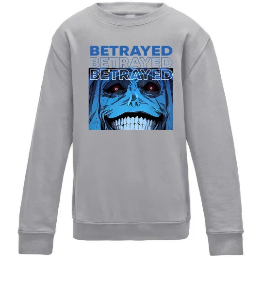 Дитячий світшот Solo leveling Betrayed Сірий меланж фото