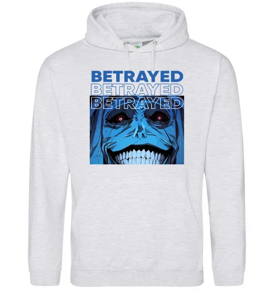 Чоловіча толстовка (худі) Solo leveling Betrayed Сірий меланж фото