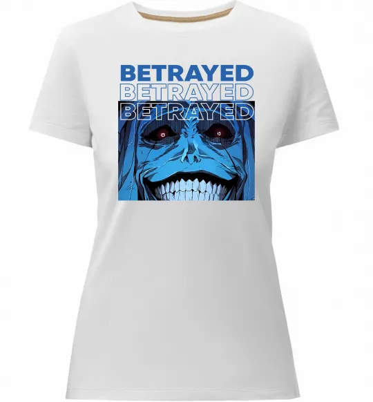 Жіноча преміум футболка Solo leveling Betrayed Білий фото