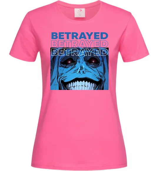 Женская футболка Solo leveling Betrayed Ярко-розовый фото