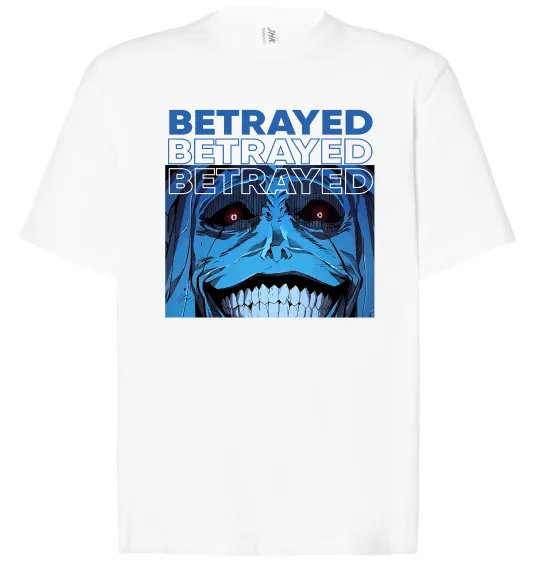 Футболка Оверсайз Solo leveling Betrayed Білий фото