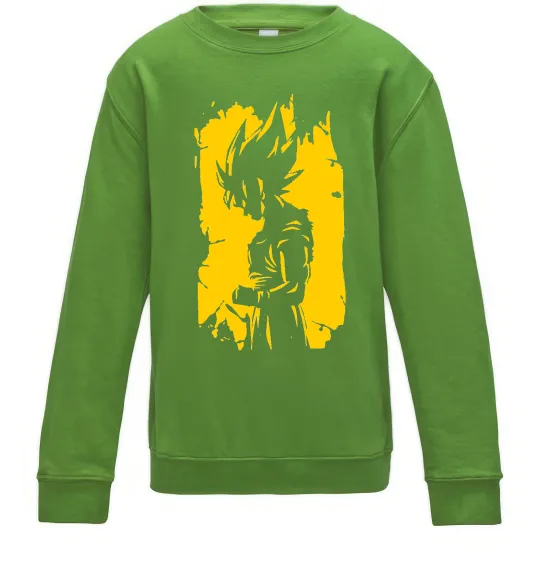 Дитячий світшот Goku art Лаймовий фото