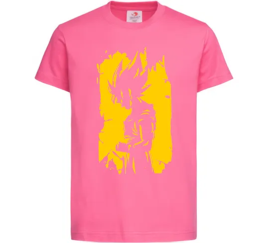 Дитяча футболка Goku art Яскраво-рожевий фото