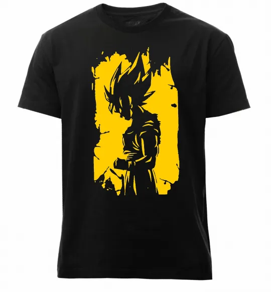 Мужская премиум футболка Goku art Черный фото