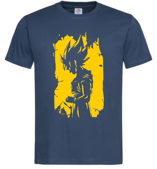 Чоловіча футболка Goku art Темно-синій фото