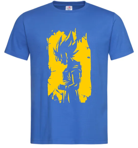 Чоловіча футболка Goku art Яскраво-синій фото