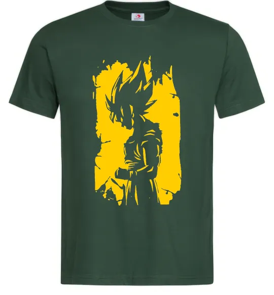 Чоловіча футболка Goku art Темно-зелений фото