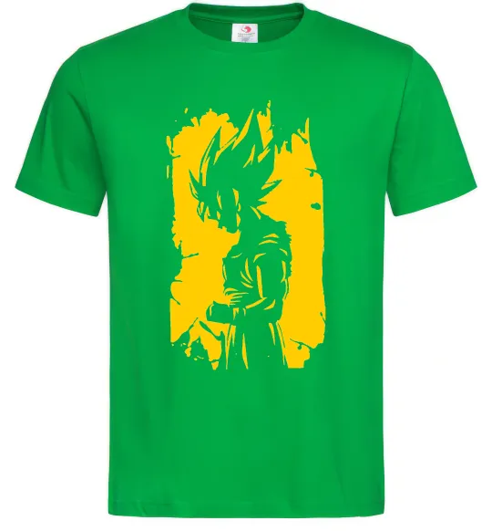 Чоловіча футболка Goku art Зелений фото