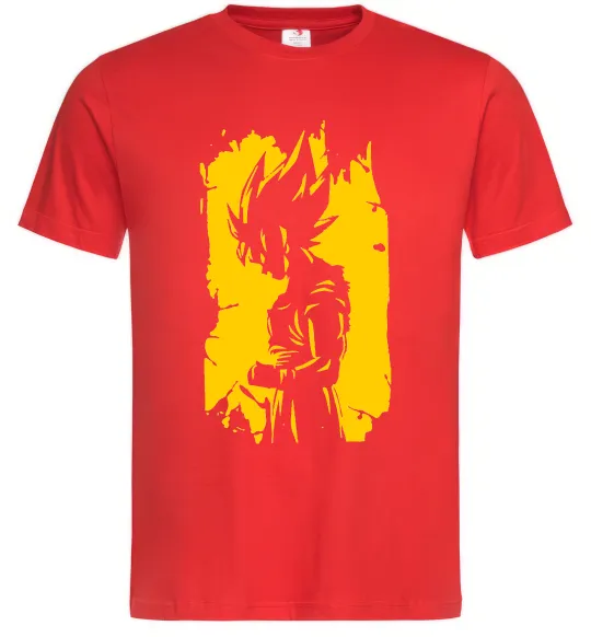 Чоловіча футболка Goku art Червоний фото