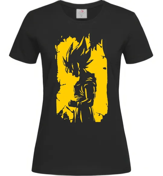 Женская футболка Goku art Черный фото