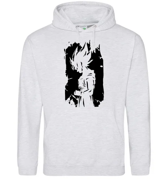 Чоловіча толстовка (худі) Goku art Сірий меланж фото