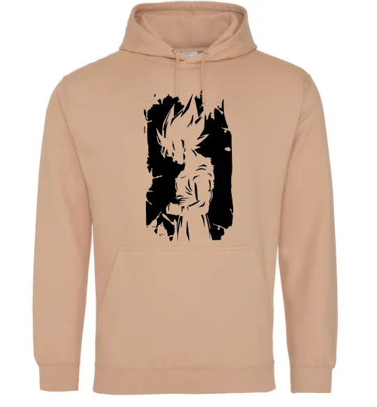 Чоловіча толстовка (худі) Goku art Пісочний фото