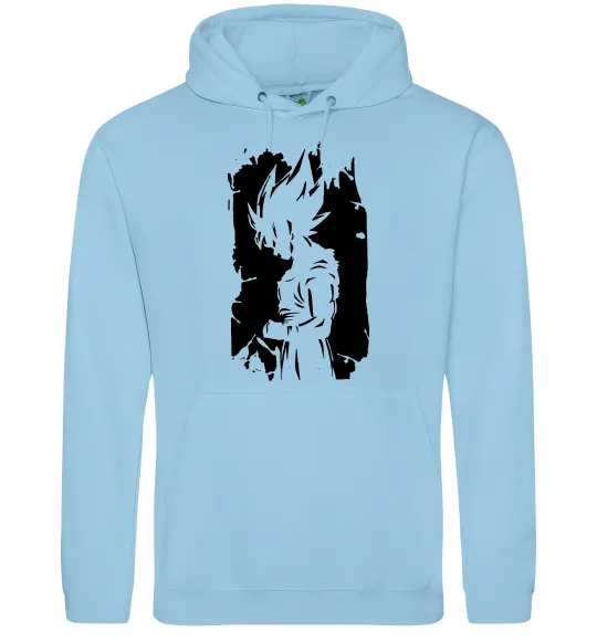 Чоловіча толстовка (худі) Goku art Блакитний фото