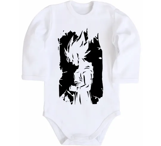Дитячий бодік Goku art Білий фото