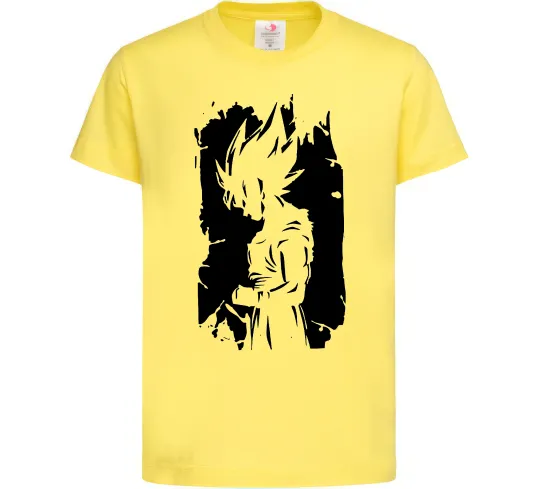 Дитяча футболка Goku art Лимонний фото