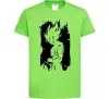 Дитяча футболка Goku art Лаймовий фото