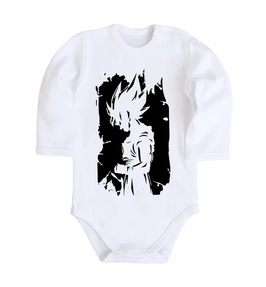 Дитячий бодік Goku art Білий фото