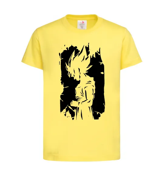 Дитяча футболка Goku art Лимонний фото