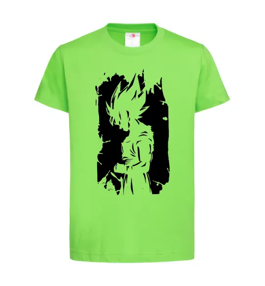 Дитяча футболка Goku art Лаймовий фото