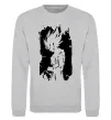 Свитшот Goku art Серый меланж фото