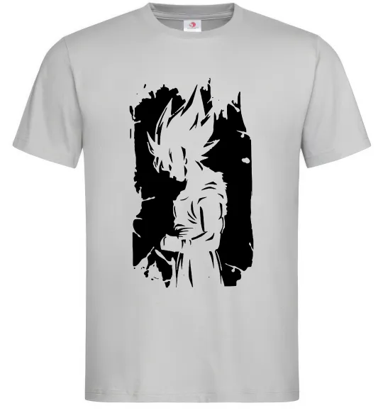 Чоловіча футболка Goku art Сірий фото