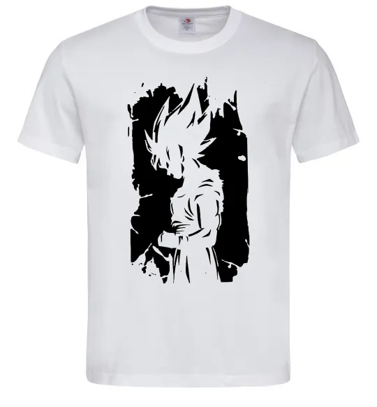 Чоловіча футболка Goku art Білий фото
