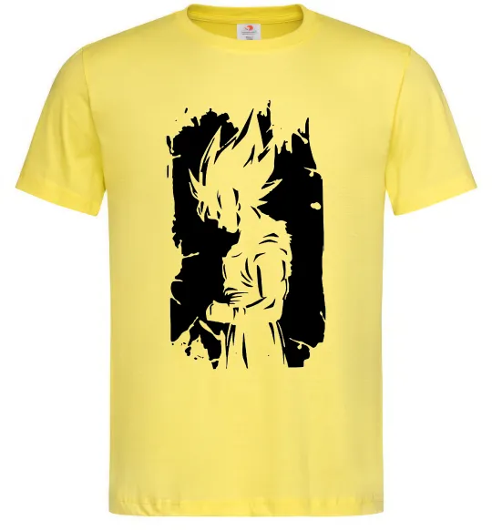 Чоловіча футболка Goku art Лимонний фото