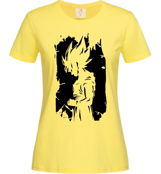Женская футболка Goku art Лимонный фото