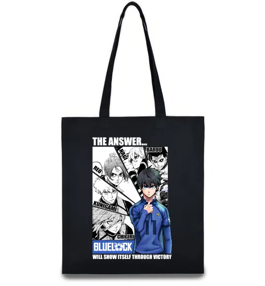 Еко-сумка Blue Lock the answer Чорний фото