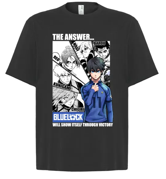 Футболка Оверсайз Blue Lock the answer Черный фото