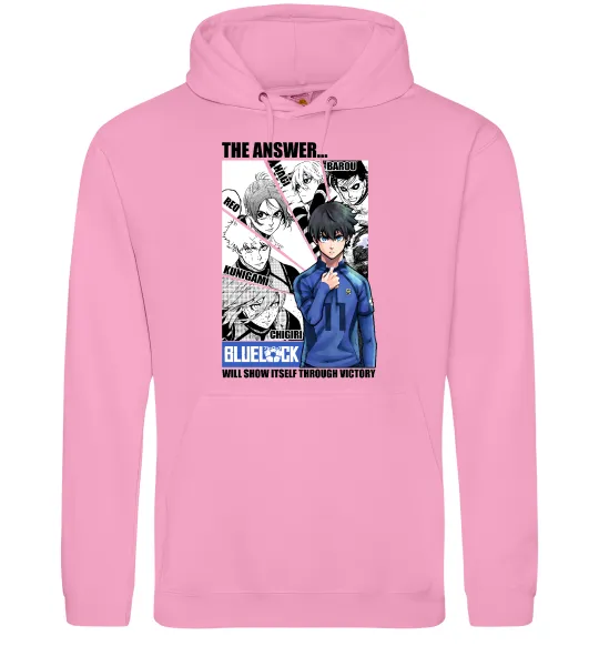 Жіноча толстовка (худі) Blue Lock the answer Рожевий фото