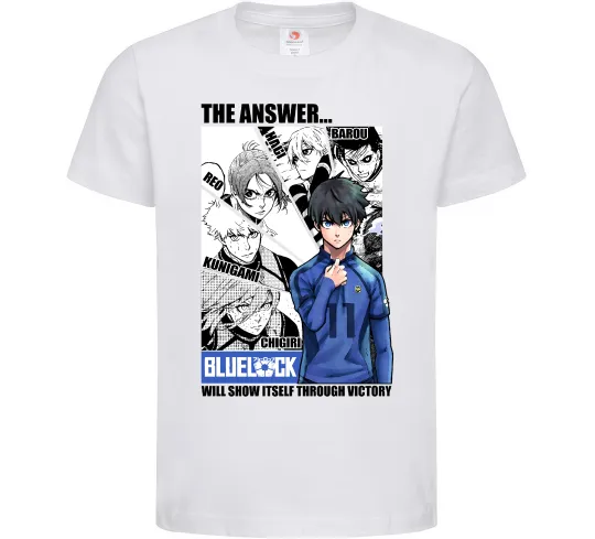 Дитяча футболка Blue Lock the answer Білий фото