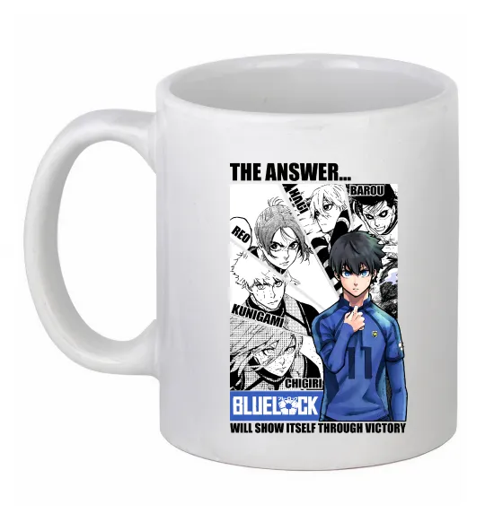 Чашка керамическая Blue Lock the answer Белый фото