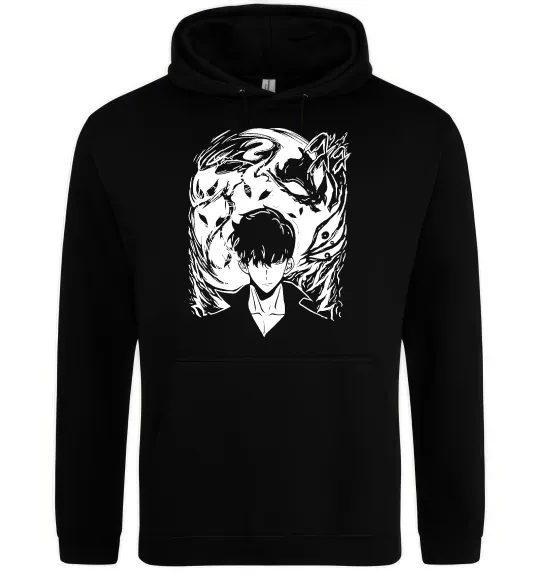 Чоловіча толстовка (худі) Solo leveling art Чорний фото