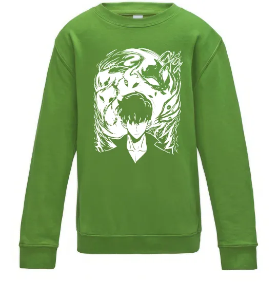 Дитячий світшот Solo leveling art Лаймовий фото