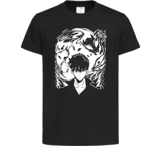 Дитяча футболка Solo leveling art Чорний фото