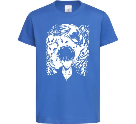 Дитяча футболка Solo leveling art Яскраво-синій фото