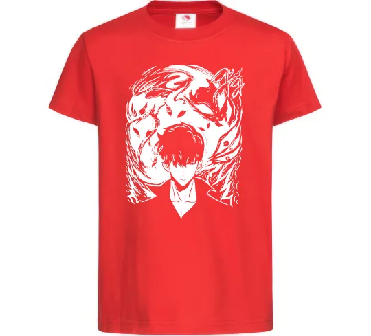 Дитяча футболка Solo leveling art Червоний фото