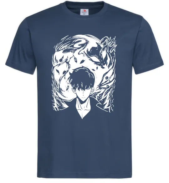 Чоловіча футболка Solo leveling art Темно-синій фото