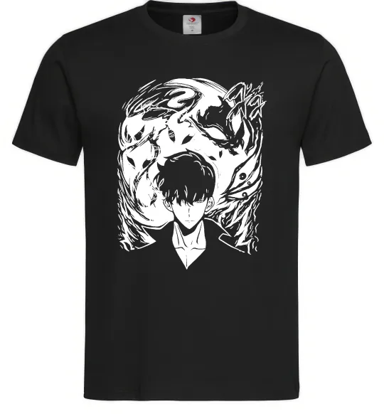 Чоловіча футболка Solo leveling art Чорний фото