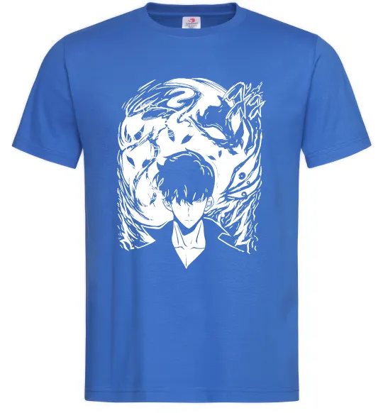 Чоловіча футболка Solo leveling art Яскраво-синій фото