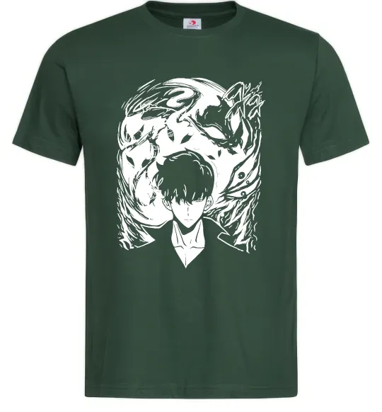 Чоловіча футболка Solo leveling art Темно-зелений фото