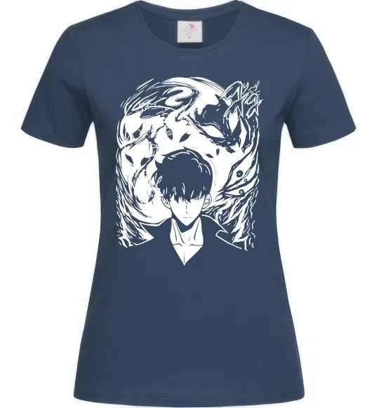 Жіноча футболка Solo leveling art Темно-синій фото