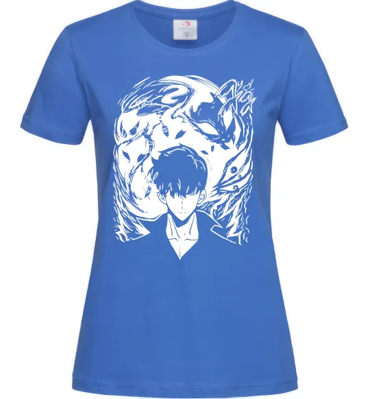 Жіноча футболка Solo leveling art Яскраво-синій фото