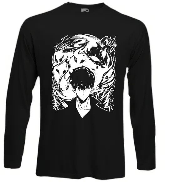 Лонгслів Solo leveling art Чорний фото