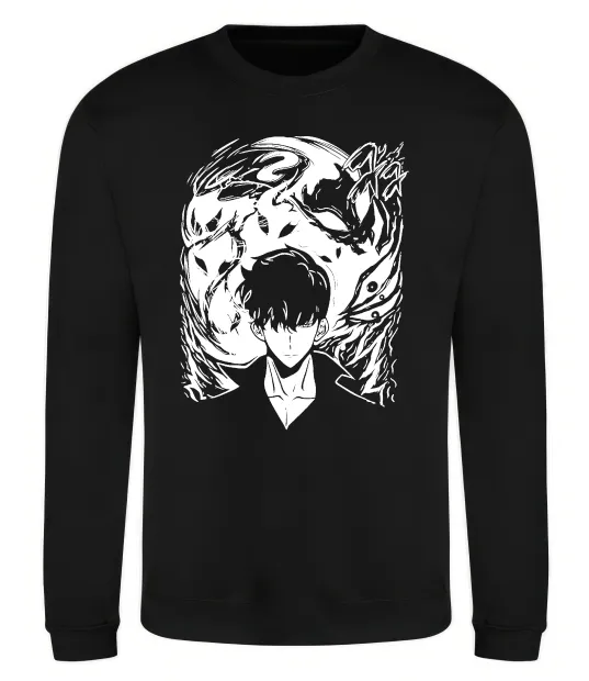 Свитшот Solo leveling art Черный фото