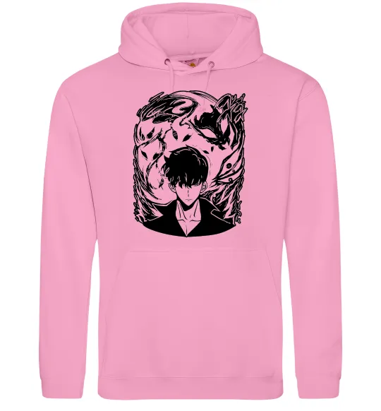 Жіноча толстовка (худі) Solo leveling art Рожевий фото